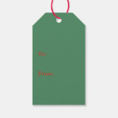 Kerst Honden Patroon Rood Groen Cadeaulabel (Achterkant)