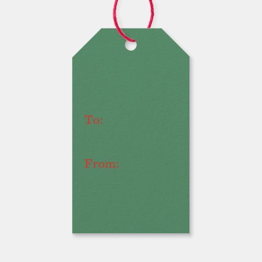 Kerst Honden Patroon Rood Groen Cadeaulabel (Achterkant)