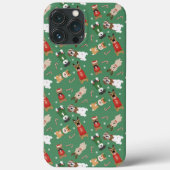 Kerst Honden Patroon Rood Groen Case-Mate iPhone Case (Achterkant)