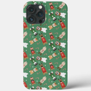 Kerst Honden Patroon Rood Groen Case-Mate iPhone Case