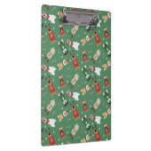 Kerst Honden Patroon Rood Groen Klembord (Rechts)