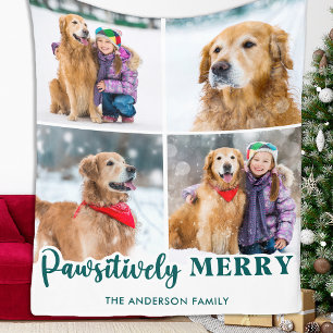 Kerst Hondenliefhebber Gepersonaliseerde Pet Photo Fleece Deken