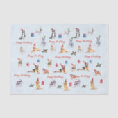 Kerst Hondenliefhebber Happy Howlidays Tissuepapier (Voorkant)