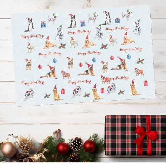 Kerst Hondenliefhebber Happy Howlidays Tissuepapier