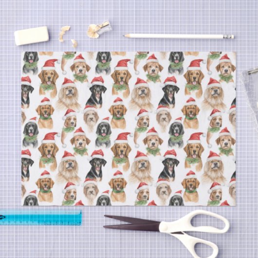 Kerst Hondenras Pet Pattern Tissuepapier (Craft)