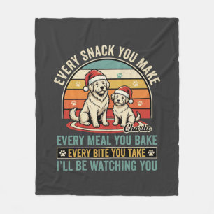 Kerst hondliefhebbers snack kijken fleece deken