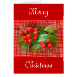 Kerst Honeysuckle Berries op katoenkatoen