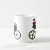 Kerst Honing Badger Fietsen op een fiets Koffiemok (Center)