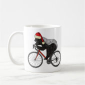 Kerst Honing Badger Fietsen op een fiets Koffiemok (Links)