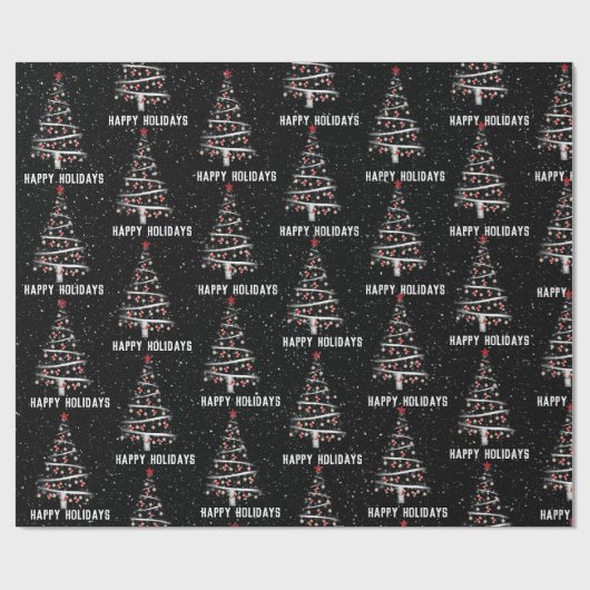 Kerst Honkbal en Rode Sokken Tree Wrapping P Cadeaupapier (Vlak)