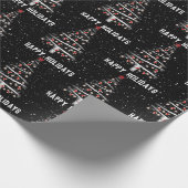 Kerst Honkbal en Rode Sokken Tree Wrapping P Cadeaupapier (Hoek)