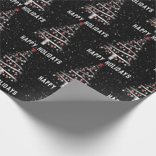 Kerst Honkbal en Rode Sokken Tree Wrapping P Cadeaupapier (Hoek)