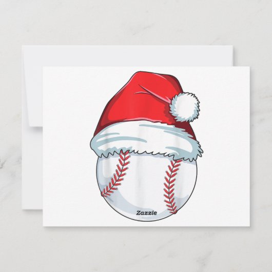 Kerst honkbal Kerstman pet bal kinderen jongens ma Feestdagenkaart (Achterkant)