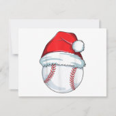 Kerst honkbal Kerstman pet bal kinderen jongens ma Feestdagenkaart (Voorkant)