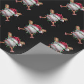 Kerst honkbal kerstman sport Kerstmis vakantie Cadeaupapier (Hoek)