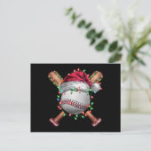Kerst honkbal kerstman sporten Kerstmis vakantie Feestdagenkaart (Staand voorkant)