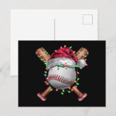 Kerst honkbal kerstman sporten Kerstmis vakantie Feestdagenkaart (Voorkant / Achterkant)