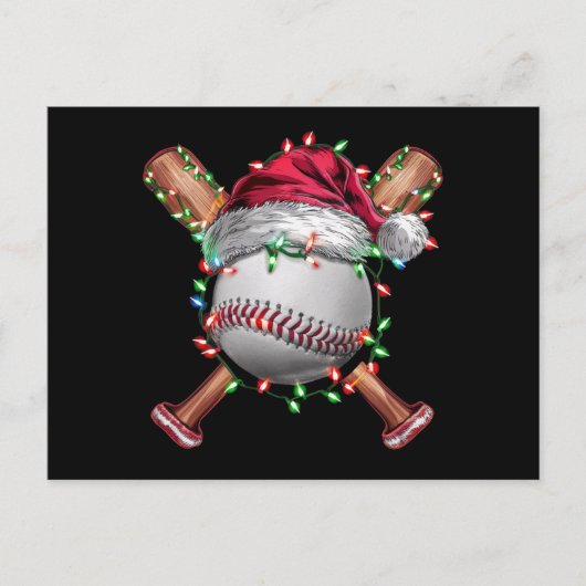 Kerst honkbal kerstman sporten Kerstmis vakantie Feestdagenkaart (Voorkant)