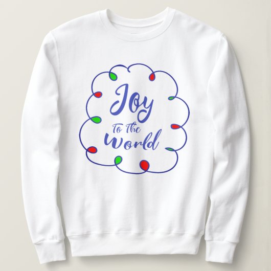 Kerst Hoodie, Vrouwen Vreugde aan de Wereld Trui (Design voorkant)