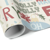 Kerst Hoofd Titels Inpakpapier - Klassieke Spreuke (Rol Hoek)