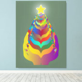 Kerst hoop en saamhorigheid canvas afdruk (Insitu (Houten vloer))