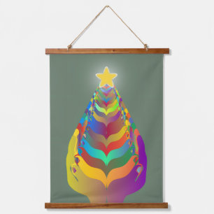 Kerst hoop en saamhorigheid hangend wandkleed