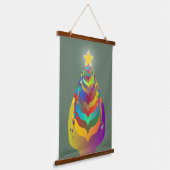 Kerst hoop en saamhorigheid hangend wandkleed (Gebogen)