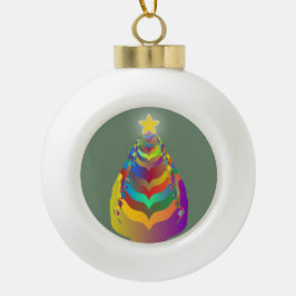 Kerst hoop en saamhorigheid keramische bal ornament