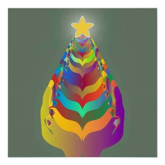 Kerst hoop en saamhorigheid perfect poster (Voorkant)