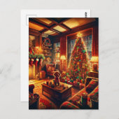 Kerst Horror AI Gegenereerde Kunst Briefkaart (Voorkant / Achterkant)