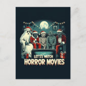 Kerst Horror Films Vrienden Briefkaart (Voorkant)