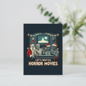 Kerst Horror Films Vrienden Briefkaart (Staand voorkant)