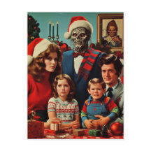 Kerst Horror Retro Familie Portret