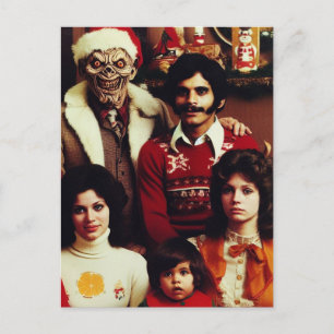 Kerst Horror Retro Familie Portret Briefkaart
