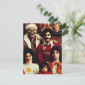Kerst Horror Retro Familie Portret Briefkaart (Staand voorkant)