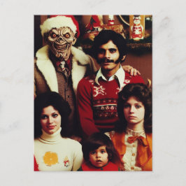 Kerst Horror Retro Familie Portret Briefkaart