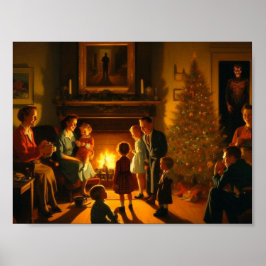 Kerst Horror Retro Poster