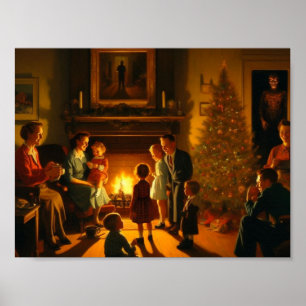 Kerst Horror Retro  Poster