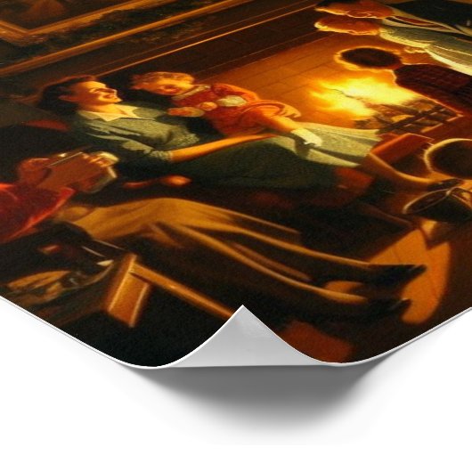 Kerst Horror Retro Poster (Hoek)