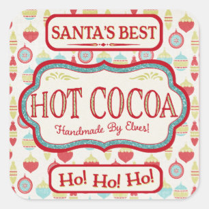 Kerst Hot Cacao Chocolade Stickers