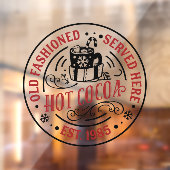Kerst Hot cacao ouderwets Raamsticker (Vel 2)