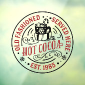 Kerst Hot cacao ouderwets Raamsticker (Vel 3)