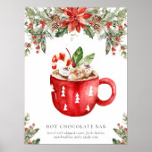 Kerst Hot Chocolate Bar Signature Drink Sign Poster (Voorkant)