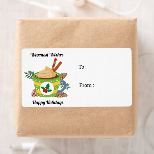 Kerst Hot Chocolate Cacao Groen Wit Etiket (Insitu)