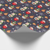 Kerst Hot Chocolate Candy Cane Ginger Brood Cadeaupapier (Hoek)