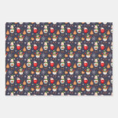 Kerst Hot Chocolate Candy Cane Ginger Brood Inpakpapier Vel (Voorkant 3)