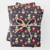 Kerst Hot Chocolate Candy Cane Ginger Brood Inpakpapier Vel (In situ)