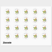 Kerst Hot Chocolate Green White Holiday Ronde Sticker (Vel)