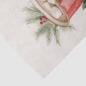 Kerst Hot Chocolate in Vintage Stijl Tissuepapier (Detail)