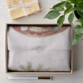 Kerst Hot Chocolate in Vintage Stijl Tissuepapier (Geschenk)